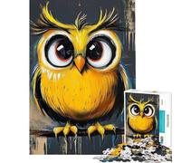Puzzle da 1000 pezzi per adulti con simpatico gufo giallo Puzzle rilassante per adulti ideale per le vacanze a casa e per passare il tempo Una sfida stimolante da completare (dimensioni 38x26cm)