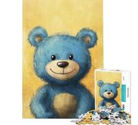 Puzzle da 1000 pezzi per adulti con simpatico orsetto blu ideale per ragazzi perfetto per passare il tempo durante le vacanze a casa con Babbo Natale compleanni 50x75cm