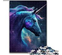 Puzzle da 1000 pezzi per adulti con simpatico pony in legno, attività divertente per la casa 50x75cm, decorazione artistica fai da te, regalo di compleanno perfetto