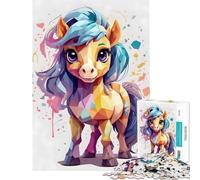 Puzzle da 1000 pezzi per adulti con simpatico unicorno giocattolo educativo ideale per l'apprendimento e il compleanno (dimensioni 38x52cm)