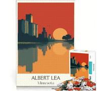 Puzzle da 1000 pezzi per adulti con soggetto Albert Lea, Minnesota, gioco impossibile, antistress, compleanno e Natale 38x26cm