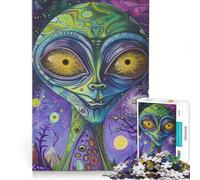 Puzzle da 1000 pezzi per adulti con soggetto alieno LXI, gioco pratico, migliora la memoria, ideale come regalo per tutta la famiglia 38x26cm