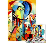 Puzzle da 1000 pezzi per adulti con soggetto astratto femminile e per adolescenti ideale per giochi in famiglia vacanze a casa per passare il tempo compleanno e Natale (38x26cm)