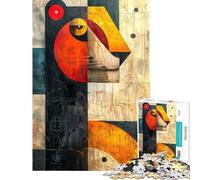 Puzzle da 1000 pezzi per adulti con soggetto astratto geometrico a forma di leone ideale per giochi in famiglia sfida impegnativa e regali unici per compleanno e Natale (dimensioni 38x26cm)