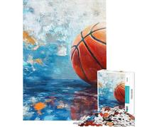 Puzzle da 1000 pezzi per adulti con soggetto basket astratto gioco pratico e veloce ideale come regalo per tutta la famiglia (dimensioni 38x52cm)
