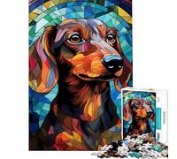 Puzzle da 1000 pezzi per adulti con soggetto bassotto sfida impegnativa da completare ideale per le vacanze a casa per passare il tempo in modo rilassante e antistress adatto a persone dai 14 anni