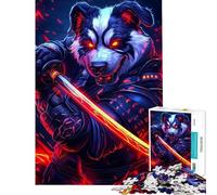 Puzzle da 1000 pezzi per adulti con soggetto Bernard cane guerriero samurai animale ideale per adolescenti Un rompicapo un'opera d'arte un gioco stimolante e un regalo perfetto (dimensioni 50x75cm)