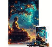 Puzzle da 1000 pezzi per adulti con soggetto Buddha e meditazione,gioco di logica a incastro preciso,divertente giocattolo,gioco gratuito,regalo di compleanno (50x75cm)