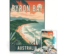 Puzzle da 1000 pezzi per adulti con soggetto Byron Bay, Australia, gioco interattivo, interazione genitore-figlio, ideale come regalo per tutta la famiglia 50x75cm