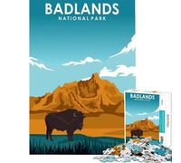 Puzzle da 1000 pezzi per adulti con soggetto del Parco Nazionale delle Badlands un gioco rompicapo che crea dipendenza e aiuta a coltivare la pazienza Regalo divertente per donne (dimensioni 38x26cm)
