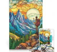 Puzzle da 1000 pezzi per adulti con soggetto escursionismo e vetrate artistiche ideale per giochi in famiglia passatempo durante le vacanze a casa compleanno e Natale 50x75cm