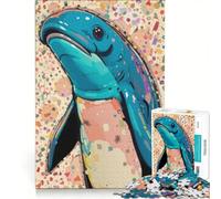 Puzzle da 1000 pezzi per adulti con soggetto Focene che saltano, gioco rompicapo, decorazione per la casa, compleanno e Natale 50x75cm