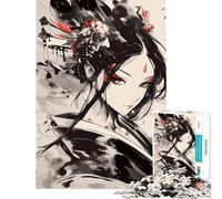 Puzzle da 1000 pezzi per adulti con soggetto Geisha sfida impegnativa da completare gioco pratico per passare il tempo durante le vacanze a casa adatto a partire dai 14 anni (38x26cm)