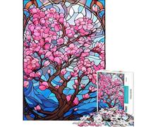 Puzzle da 1000 pezzi per adulti con soggetto giapponese Sakura Bloom Art giocattolo decorativo da parete sfida di velocità manuale compleanno e Natale (dimensioni 38x52cm)