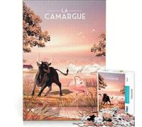 Puzzle da 1000 pezzi per adulti con soggetto La Camargue, gioco impossibile, antistress, compleanno e Natale 38x26cm