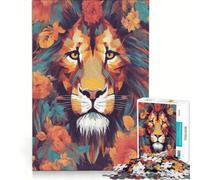 Puzzle da 1000 pezzi per adulti con soggetto Leone ideale per rilassarsi decorare la casa e fare un regalo a tutta la famiglia 38x52cm