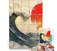 Puzzle da 1000 pezzi per adulti con soggetto "Onde e Sole" gioco pratico per migliorare la memoria ideale come regalo per tutta la famiglia 50x75cm