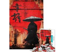 Puzzle da 1000 pezzi per adulti con soggetto Samurai Fighter e graffiti Gioco interattivo per passare il tempo in casa compleanno e Natale (dimensioni 50x75cm)