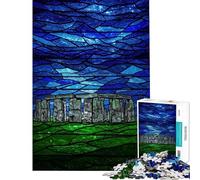 Puzzle da 1000 pezzi per adulti con soggetto Stonehenge e vetrate artistiche Un gioco per famiglie ideale per passare il tempo durante le vacanze in casa Un'esperienza stimolante e impegnativa