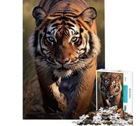 Puzzle da 1000 pezzi per adulti con soggetto tigre sfida educativa per il divertimento e il relax in famiglia adatto a partire dai 14 anni (38x26cm)
