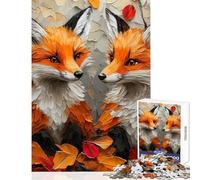 Puzzle da 1000 pezzi per adulti con soggetto volpi gioco educativo difficile antistress ideale come regalo di compleanno o per occasioni speciali (38x26cm)