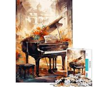 Puzzle da 1000 pezzi per adulti con sonata serena al pianoforte divertente attività da fare a casa gioco rompicapo per passare il tempo durante le vacanze adatto a persone dai 14 anni in su (38x26cm)