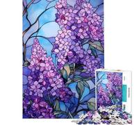 Puzzle da 1000 pezzi per adulti con splendido fiore di lillà sfida impegnativa da completare decorazione artistica per la casa gioco divertente adatto a partire dai 14 anni (50x75cm)