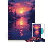 Puzzle da 1000 pezzi per adulti con splendido paesaggio,bordi precisi,gioco di logica,regalo perfetto per rilassarsi e divertirsi a Natale (38x52cm)