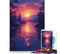 Puzzle da 1000 pezzi per adulti con splendido paesaggio,bordi precisi,gioco di logica,regalo perfetto per rilassarsi e divertirsi a Natale (50x75cm)