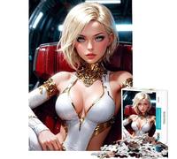 Puzzle da 1000 pezzi per adulti con Stacey Starlight al posto di pilotaggio Sfida educativa difficile rilassante adatto a partire dai 14 anni (38x26cm)