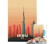 Puzzle da 1000 pezzi per adulti con stampa artistica dello skyline di Dubai Emirati Arabi Uniti Giochi rilassanti e coinvolgenti per coltivare la pazienza di compleanno per divertimento in famiglia