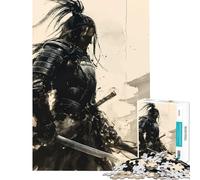Puzzle da 1000 pezzi per adulti con stampa artistica di un guerriero samurai gioco educativo e stimolante ideale per la decorazione della casa o come regalo di Babbo Natale segreto (50x75cm)