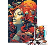 Puzzle da 1000 pezzi per adulti con stampa Risograph raffigurante un mondo astratto Un gioco rilassante che migliora la memoria ideale come regalo di compleanno o per occasioni speciali (50x75cm)