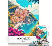 Puzzle da 1000 pezzi per adulti con stampe della Costiera Amalfitana, gioco interattivo, ideale per l'interazione genitore-figlio e come regalo per tutta la famiglia 50x75cm