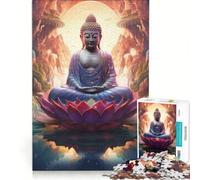 Puzzle da 1000 pezzi per adulti con statua spirituale di Buddha gioco impossibile passatempo ideale per le vacanze regalo di compleanno regalo di viaggio 38x26cm