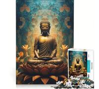 Puzzle da 1000 pezzi per adulti con statua spirituale di Buddha gioco impossibile per divertimento in famiglia compleanno e Natale 38x52cm