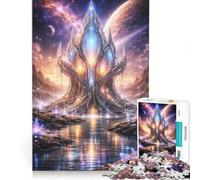 Puzzle da 1000 pezzi per adulti con struttura spaziale scintillante gioco pratico decorazione per la casa collezione d'artista opera d'arte 38x26cm