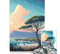 Puzzle da 1000 pezzi per adulti con Table Mountain Sudafrica giocattolo educativo difficile e stimolante con Babbo Natale 50x75cm
