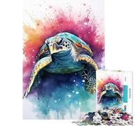 Puzzle da 1000 pezzi per adulti con tartaruga marina e testuggine gioco rompicapo giocattolo avvincente per coltivare la pazienza regalo divertente per donne (dimensioni 50x75cm)