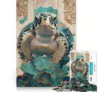 Puzzle da 1000 pezzi per adulti con tartaruga, taglio preciso, gioco creativo per stimolare la mente, svago e divertimento, regalo di compleanno (38x26cm)
