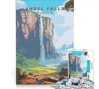Puzzle da 1000 pezzi per adulti con tema Angel Falls e viaggi, gioco pratico, migliora la memoria, ideale come regalo per tutta la famiglia 50x75cm