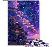 Puzzle da 1000 pezzi per adulti con tema anime "cielo notturno". Puzzle da 1000 pezzi per adulti, ideale per il divertimento in famiglia. Regalo perfetto per feste e compleanni (dimensioni 26x38cm).