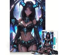 Puzzle da 1000 pezzi per adulti con tema Anime Demon Girl Gaming,gioco di memoria divertente con componenti robusti e di facile taglio, alleviare lo stress (50x75cm)