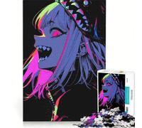 Puzzle da 1000 pezzi per adulti con tema anime "Ragazza Mostro", giocattolo fai-da-te, interazione genitore-figlio, rafforza l'amore tra le coppie 38x26cm