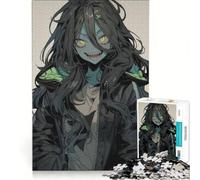 Puzzle da 1000 pezzi per adulti con tema anime ragazza mostro, gioco per famiglie, impegnativo da completare, per rafforzare l'amore tra le coppie 38x26cm