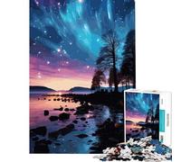 Puzzle da 1000 pezzi per adulti con tema Aurora Boreale sfida per l'intelligenza e il cervello gioco avvincente impossibile da realizzare decorazione da parete regalo perfetto (dimensioni 38x26cm)