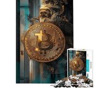 Puzzle da 1000 pezzi per adulti con tema Bitcoin antiche rovine e arte Puzzle per adulti giochi per famiglie divertimento in famiglia gioco stimolante regalo (dimensioni 50x75cm)
