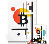 Puzzle da 1000 pezzi per adulti con tema Bitcoin,criptovalute e blockchain,bordi lisci,gioco di concentrazione e costruzione,gioco tranquillo,scena natalizia (50x75cm)