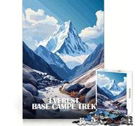 Puzzle da 1000 pezzi per adulti con tema Campo Base dell'Everest,trekking in Nepal e bordi netti Gioco divertente per lo sviluppo delle capacità mentali,ideale come gioco di ozio o