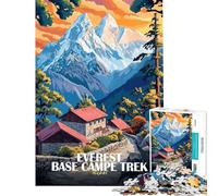 Puzzle da 1000 pezzi per adulti con tema Campo Base dell'Everest trekking in Nepal Un gioco educativo e coinvolgente per coltivare la pazienza Idee regalo e decorazioni per la casa (38x26cm)